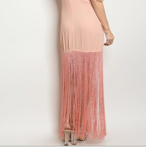 💎 Beatiful DUSTY PINK DRESS Peach  - Picture 4 of 5